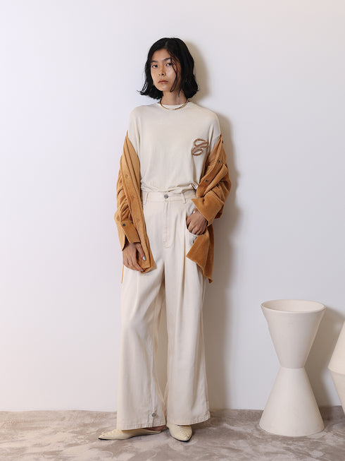 ウォッシュドタックワイドパンツ /3855-279BT